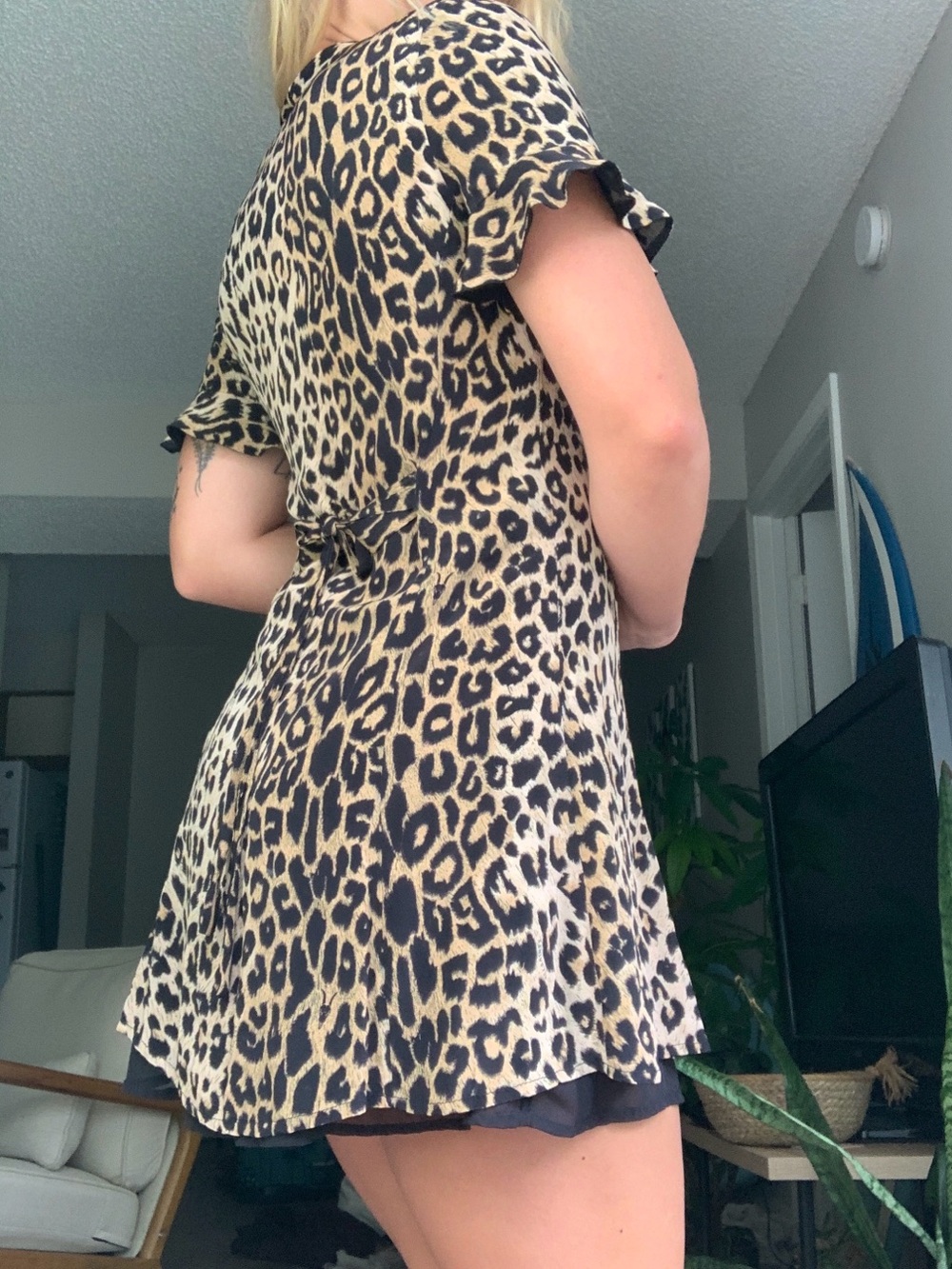 AllSaints Leopard Print Short Sleeve Women’s Dress